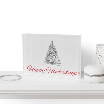 Happy Howl-idays Acrylic Photo Block
