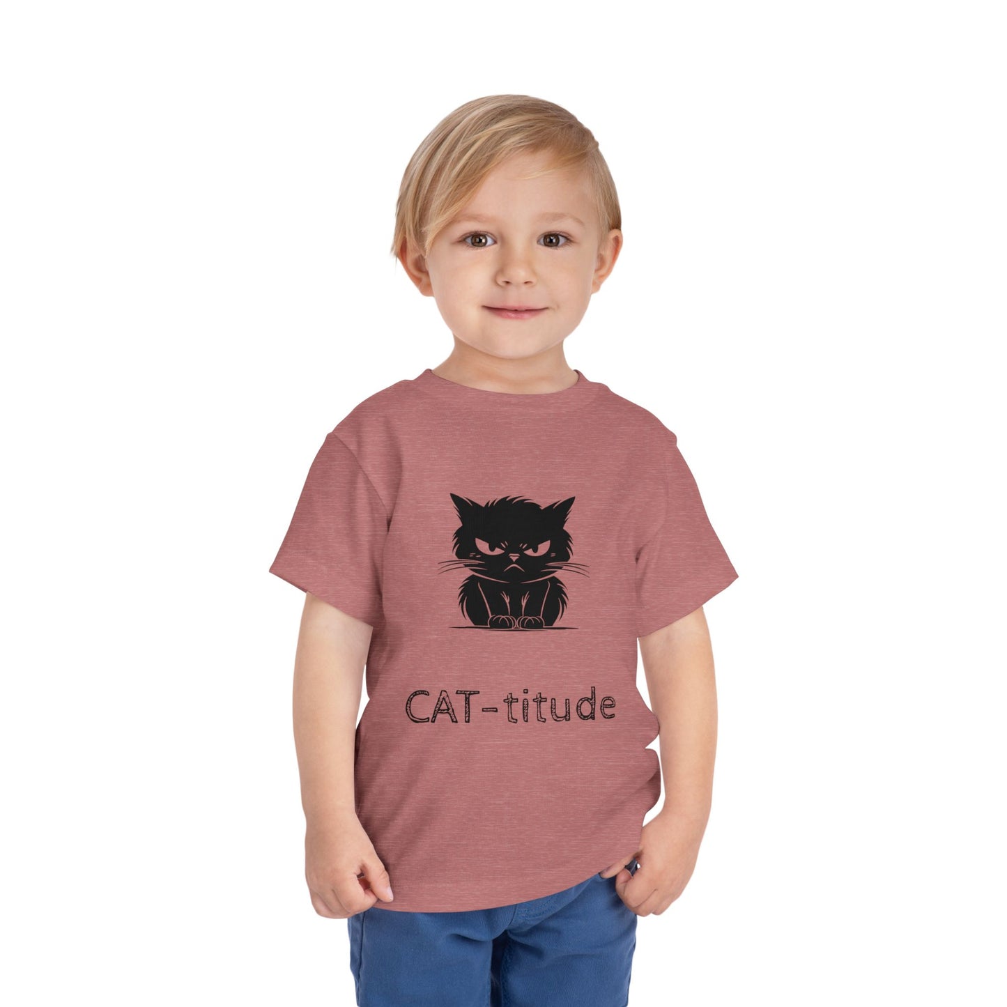 CAT-titude Toddler Unisex Short Sleeve Crewneck Tee