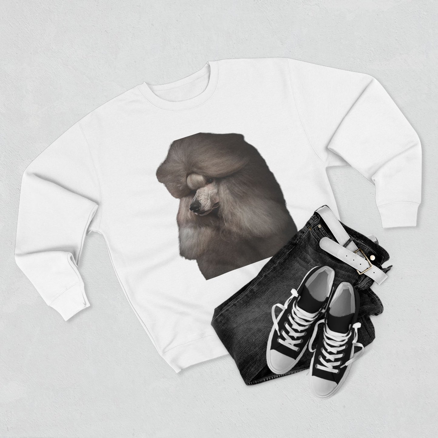 Poodle Head Unisex Crewneck Sweatshirt