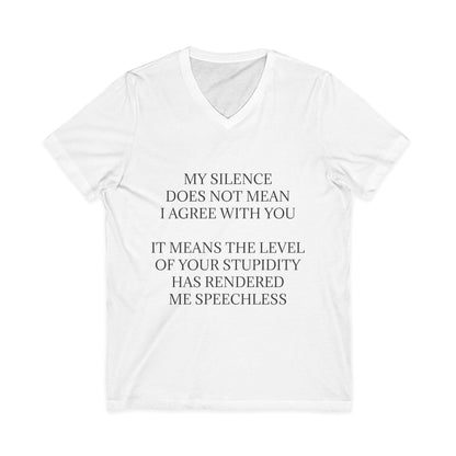 Speechless Unisex Short Sleeve V-Neck Tee