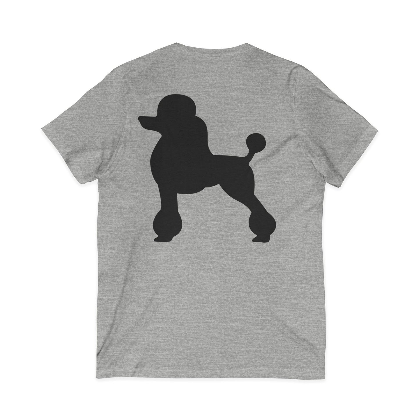 Poodle Silhouette Unisex Short Sleeve V-Neck Tee