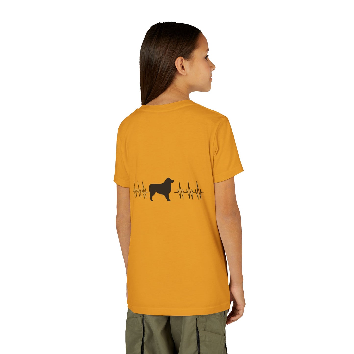 My Heart Beats For Aussies Youth Unisex Short Sleeve Crewneck Tee