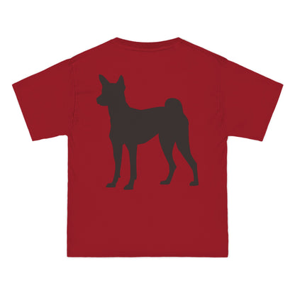 Basenji Silhouette Men's Short-Sleeve Crewneck Tee