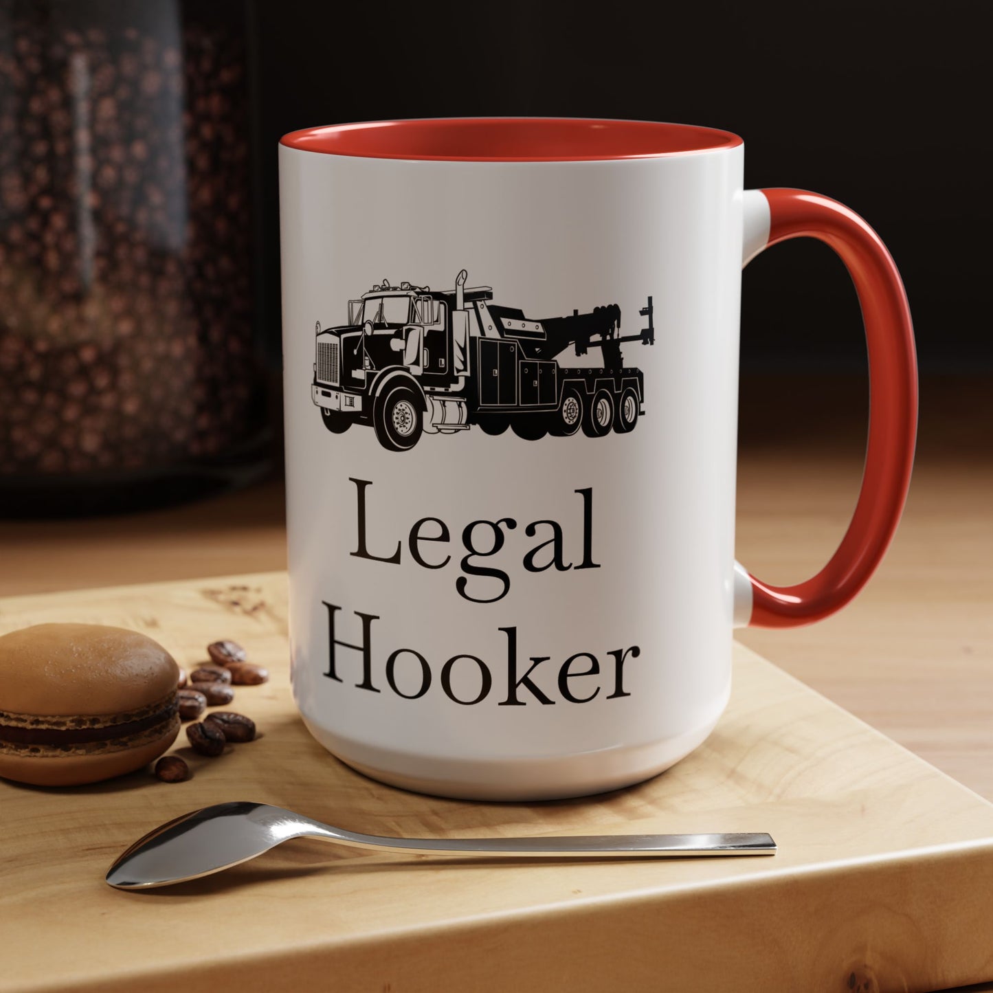 Legal H**ker Heavy Tow Truck 2-Tone Coffee Mug