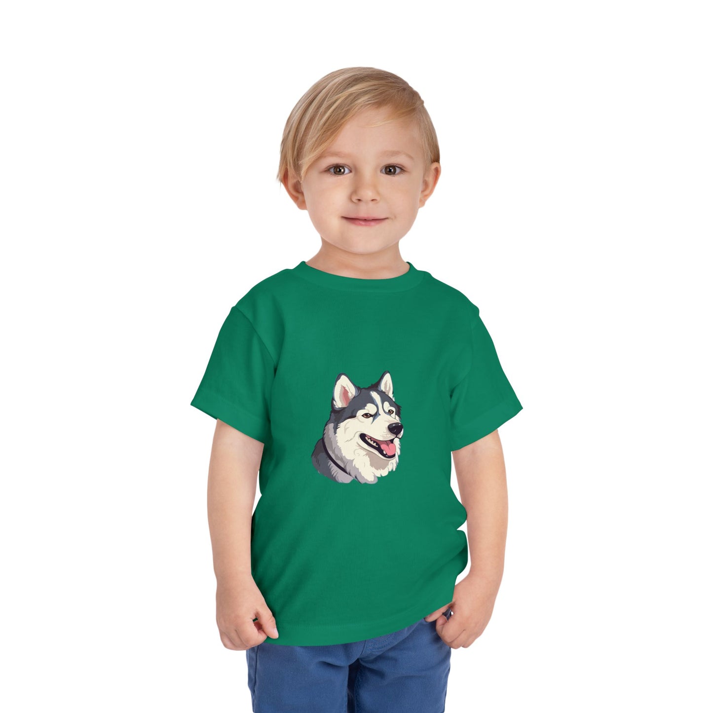 Malamute Head Toddler Unisex Short Sleeve Crewneck Tee