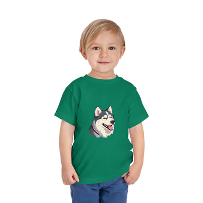 Malamute Head Toddler Unisex Short Sleeve Crewneck Tee
