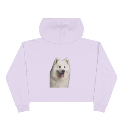 Samoyed Head Women's Crop Hoodie