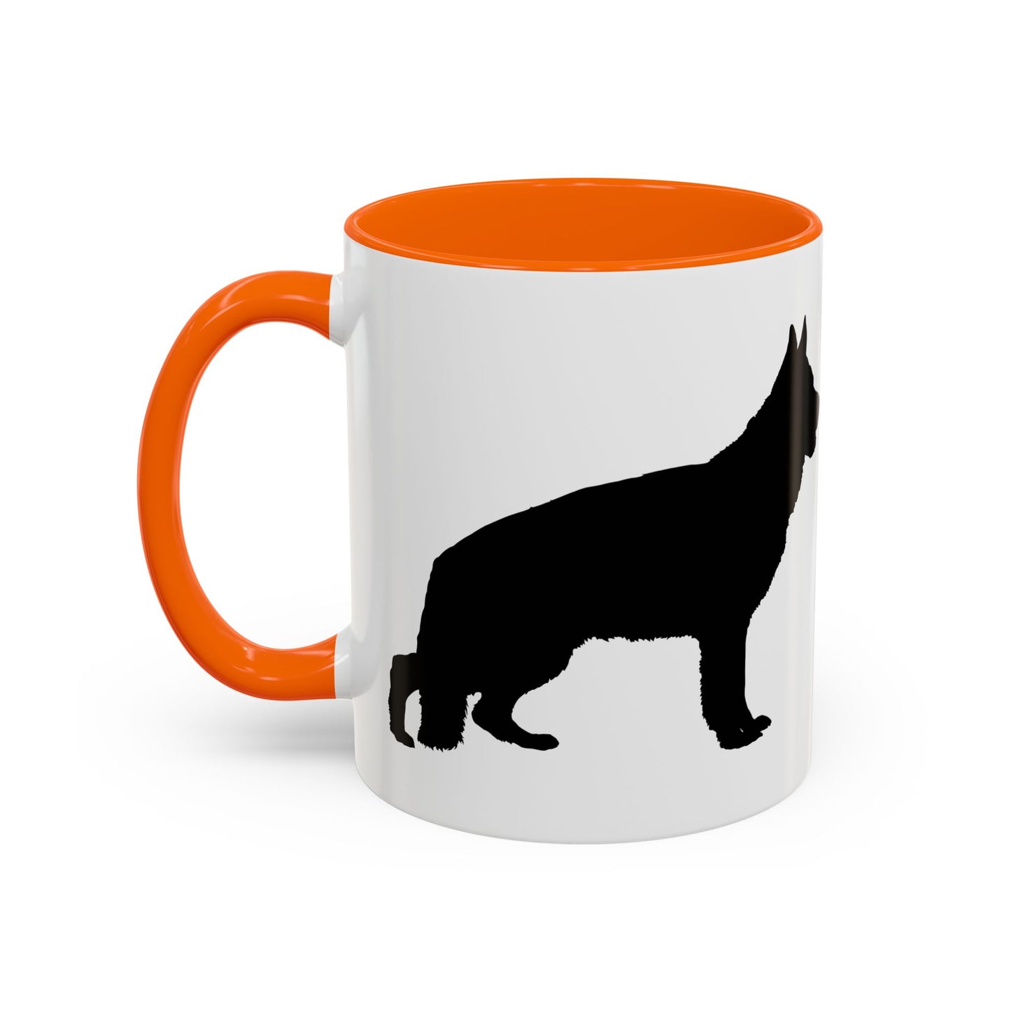German Shepherd Silhouette 2-Tone Coffee Mug