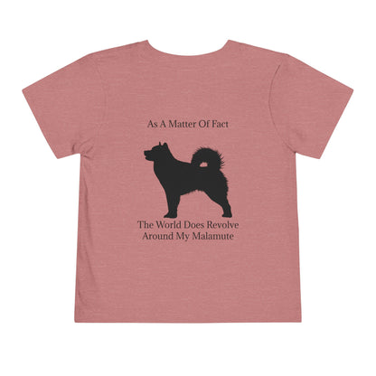 Matter Of Fact Malamute Toddler Unisex Short Sleeve Crewneck Tee