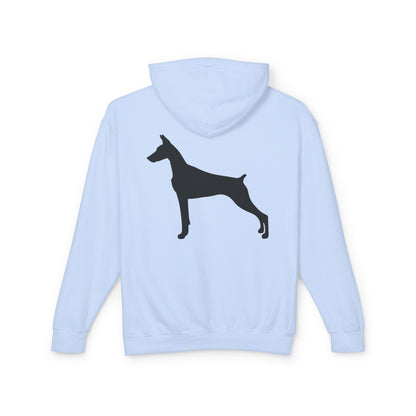 Doberman Silhouette Unisex Lightweight Hoodie