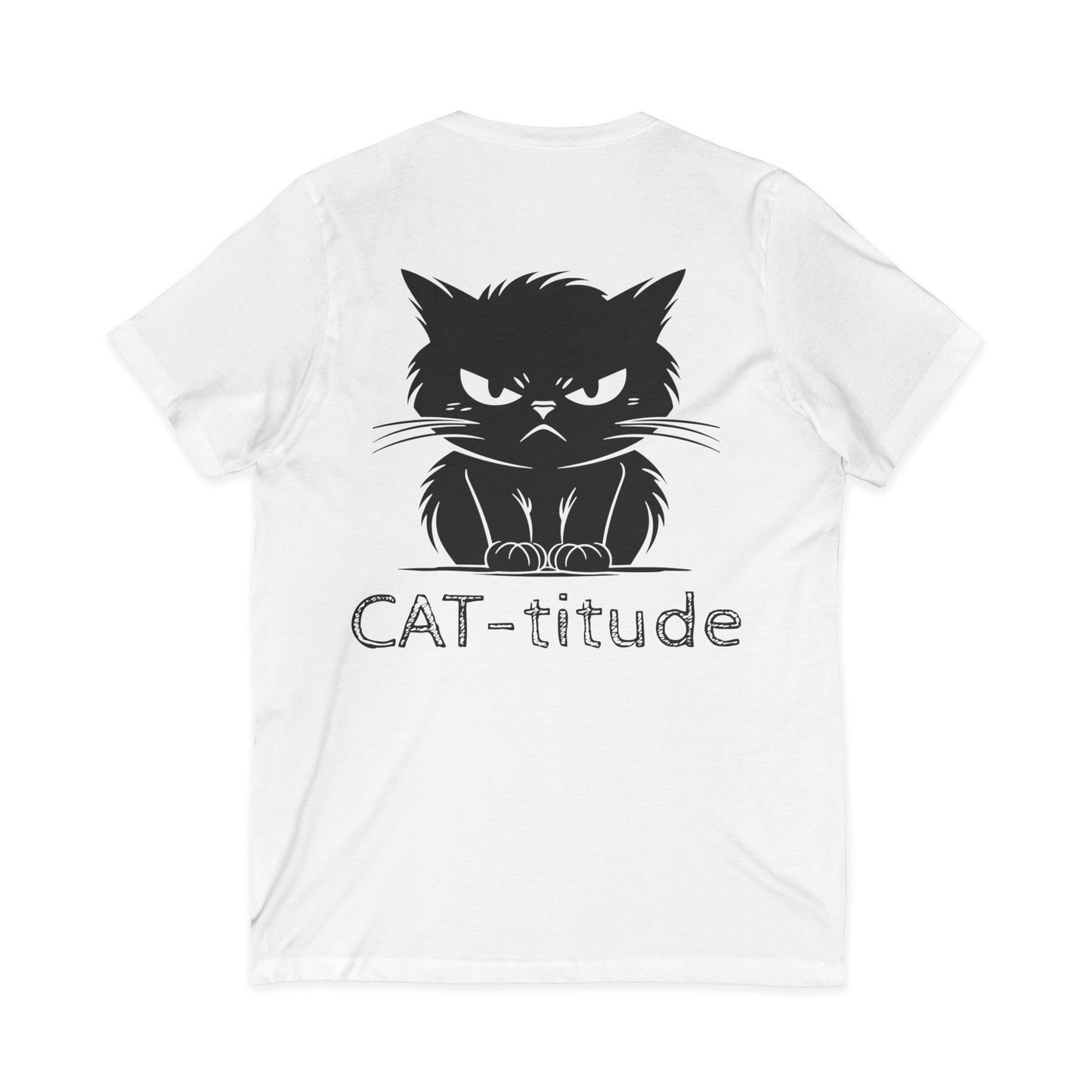 CAT-titude Unisex Short Sleeve V-Neck Tee
