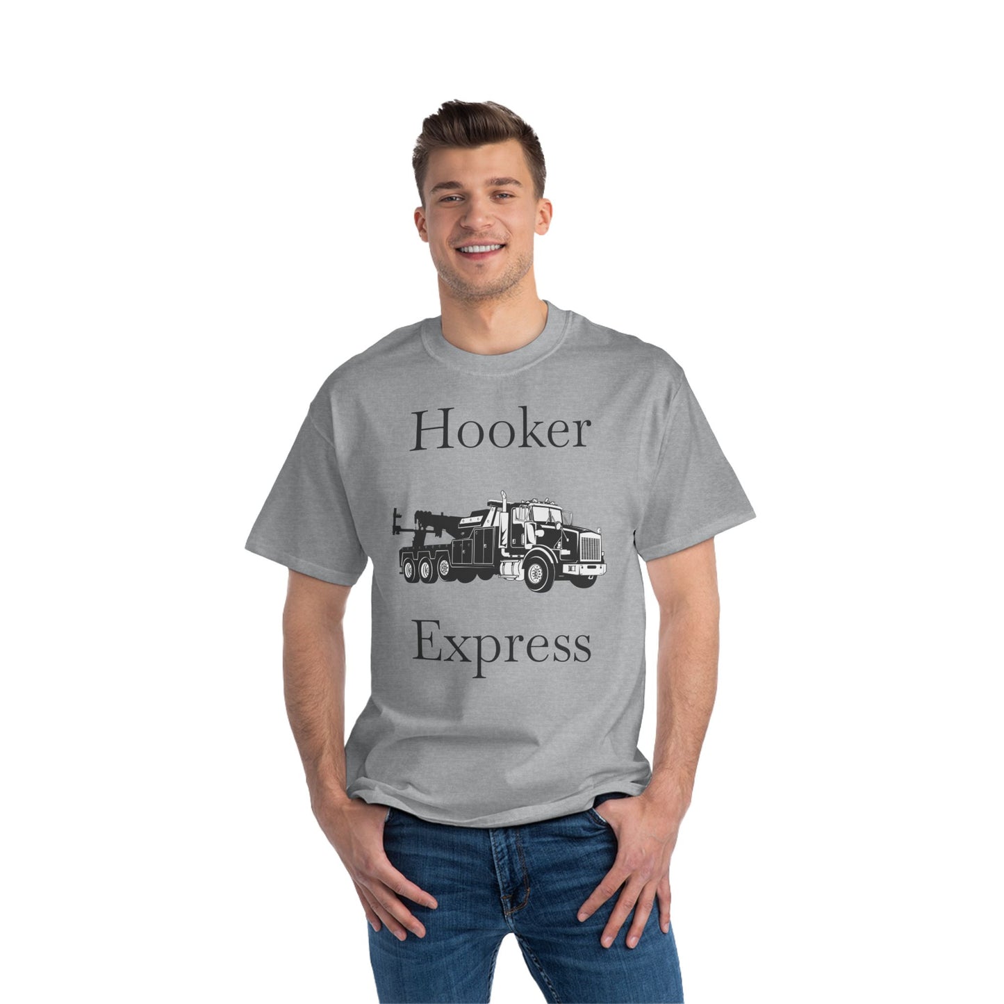 H**ker Express Heavy Tow Truck Men's Short-Sleeve Crewneck Tee