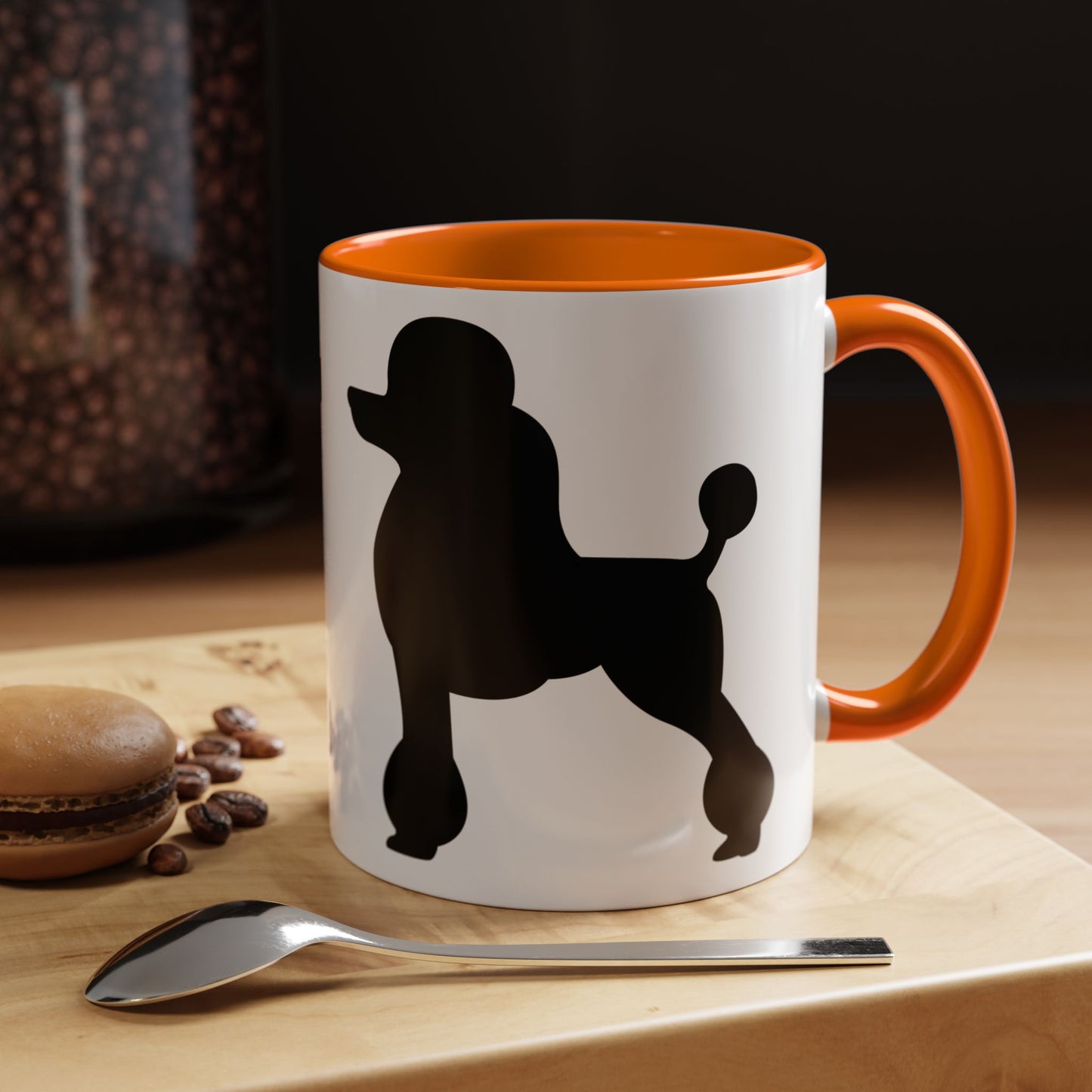 Poodle Silhouette 2-Tone Coffee Mug