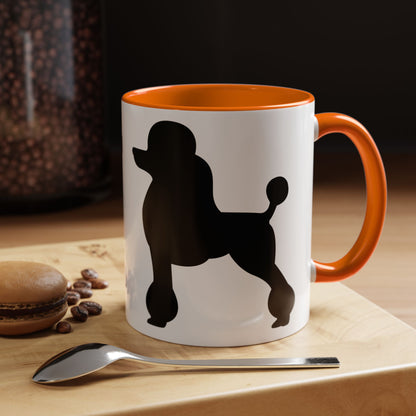 Poodle Silhouette 2-Tone Coffee Mug
