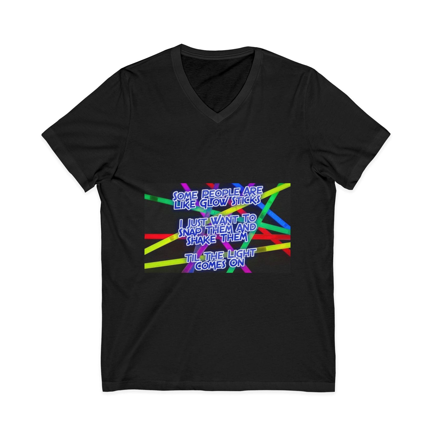 Glow Sticks Unisex Short Sleeve V-Neck Tee