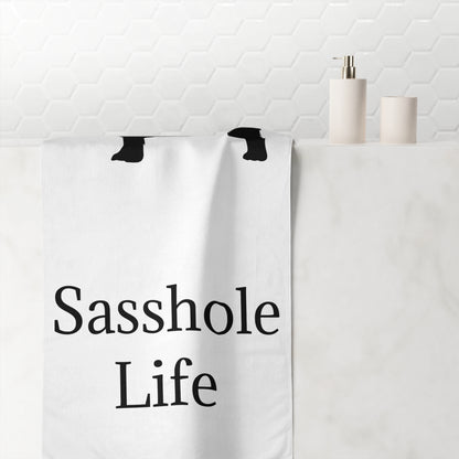 Sasshole Life Mink-Cotton  Beach Towel