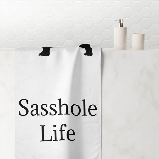 Sasshole Life Mink-Cotton  Beach Towel