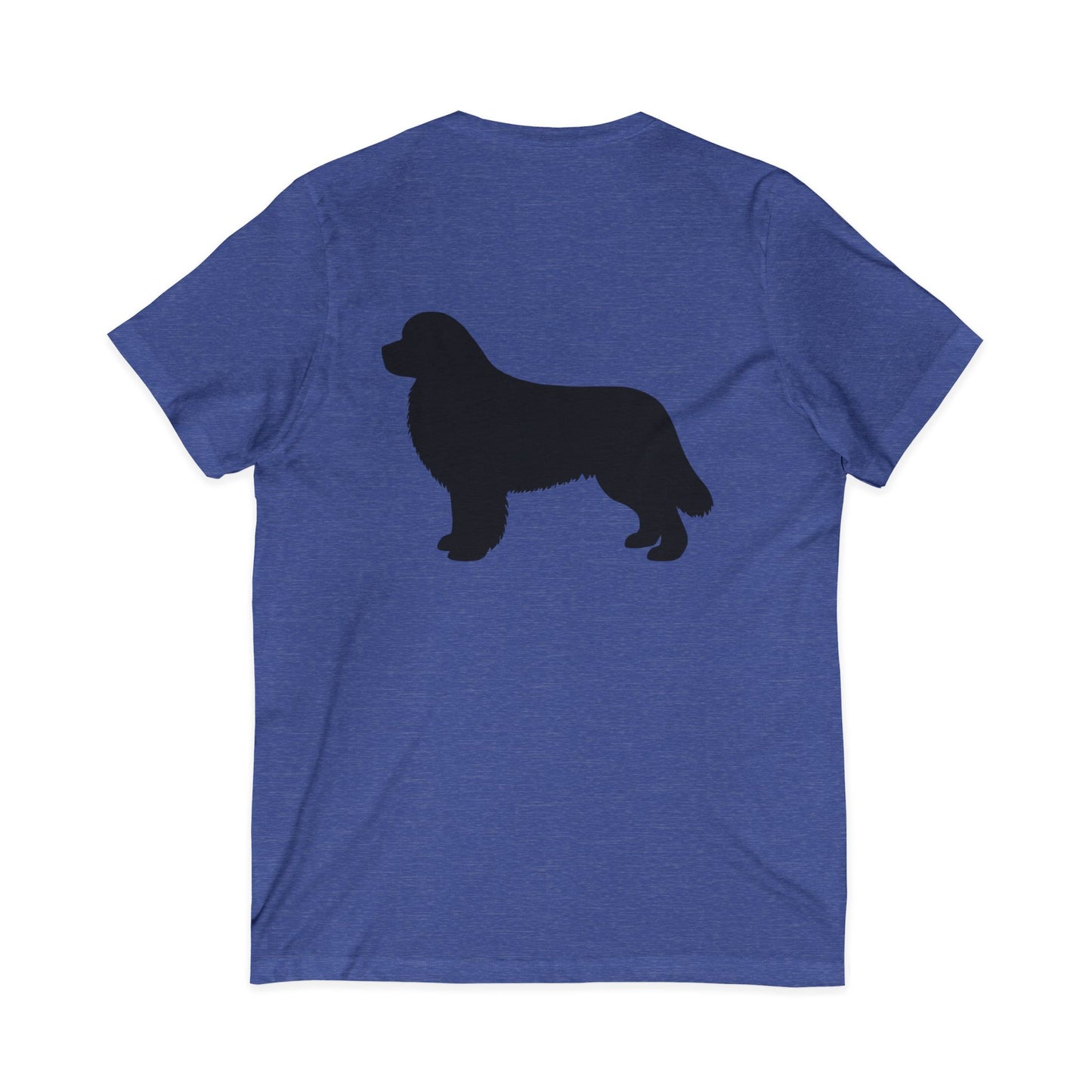 Newfie Silhouette Unisex Short Sleeve V-Neck Tee