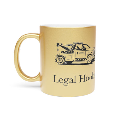 Legal H**ker Wheel Lift Tow Truck Metallic Coffee Mug