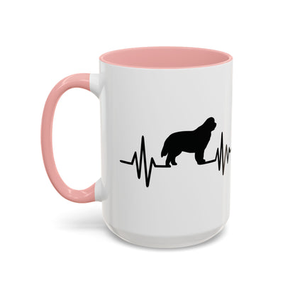 My Heart Beats For Newfies 2-Tone Coffee Mug