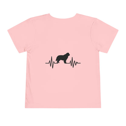 My Heart Beats For Newfies Toddler Unisex Short Sleeve Crewneck Tee