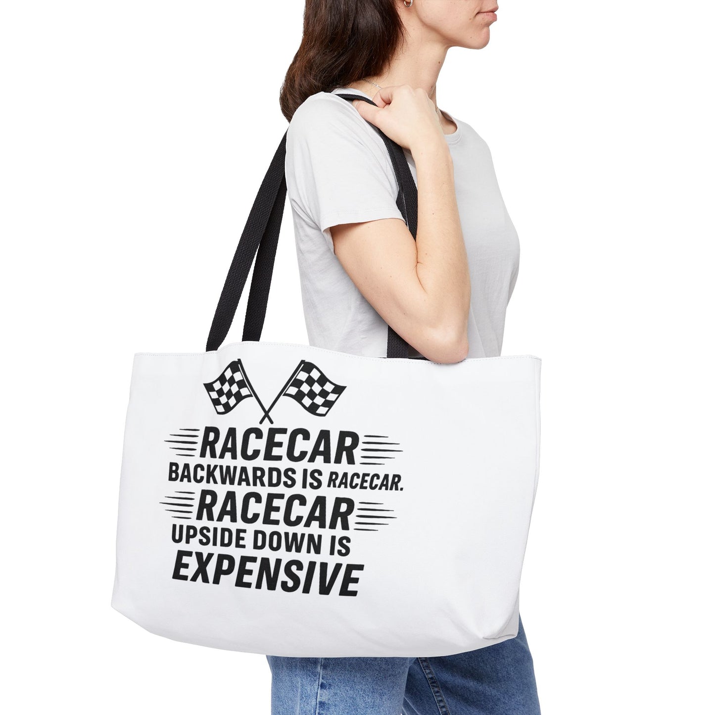 Racecar Backwards Weekender Tote Bag