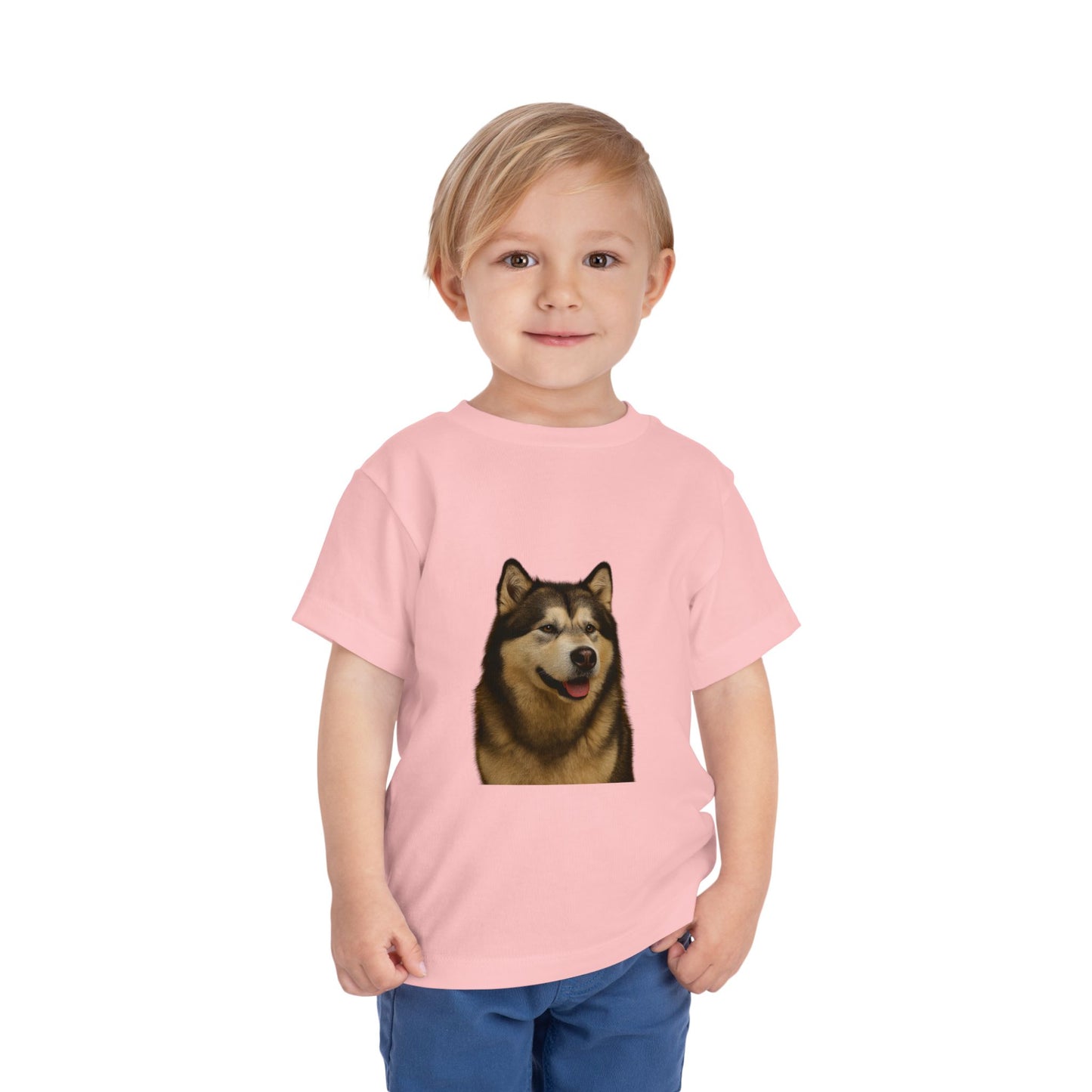 Malamute Head Toddler Unisex Short Sleeve Crewneck Tee