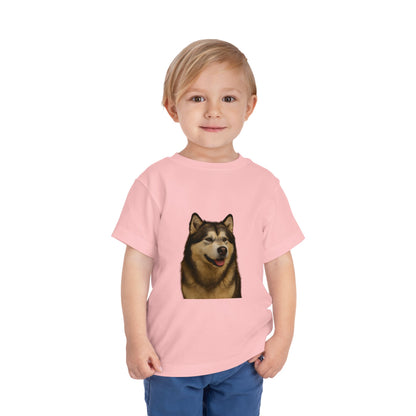 Malamute Head Toddler Unisex Short Sleeve Crewneck Tee