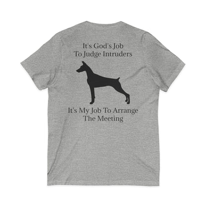 Arrange The Meeting Unisex Short Sleeve V-Neck Tee