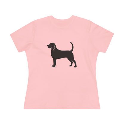 Bloodhound  Silhouette Women's Short Sleeve Crewneck Tee