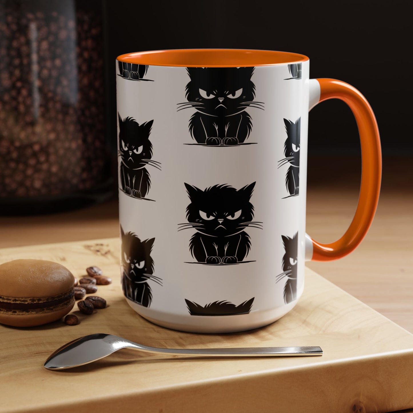 Angry Cat 2-Tone Coffee Mug