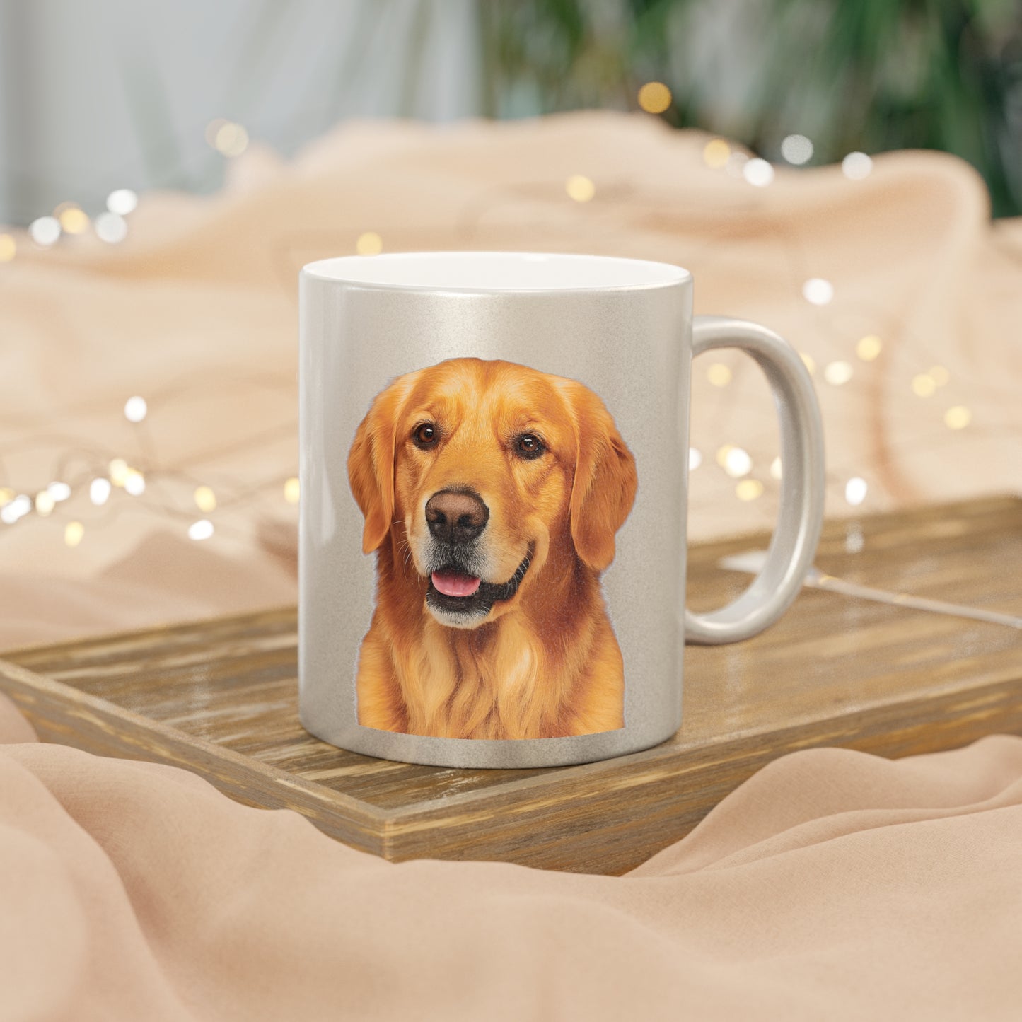 Golden Head Metallic Coffee Mug