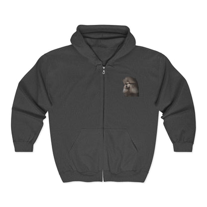 Poodle Head Unisex Full Zip Hoodie