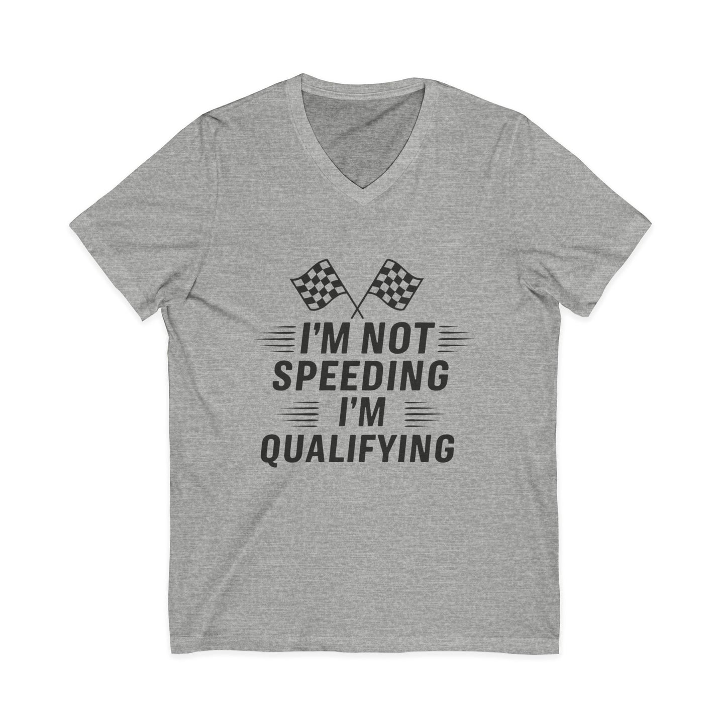 I'm Qualifying Unisex Short Sleeve V-Neck Tee