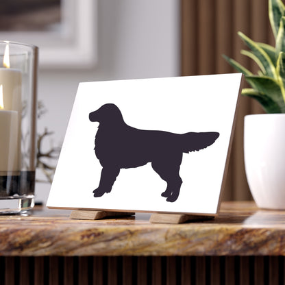 Golden Silhouette Ceramic Photo Tile