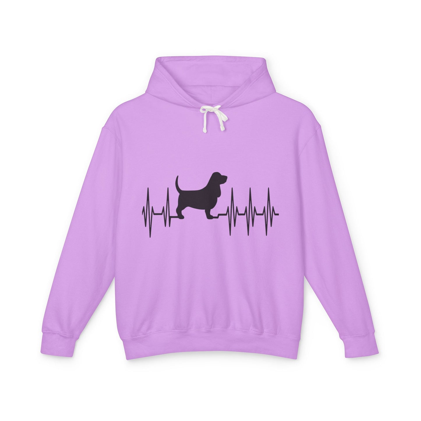 My Heart Beats For Bassets Unisex Lightweight Hoodie