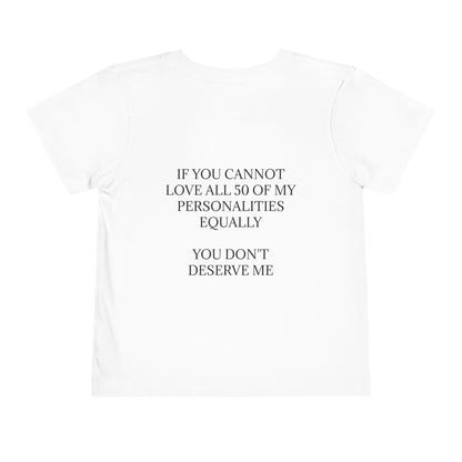 50 Personalities Toddler Unisex Short Sleeve Crewneck Tee