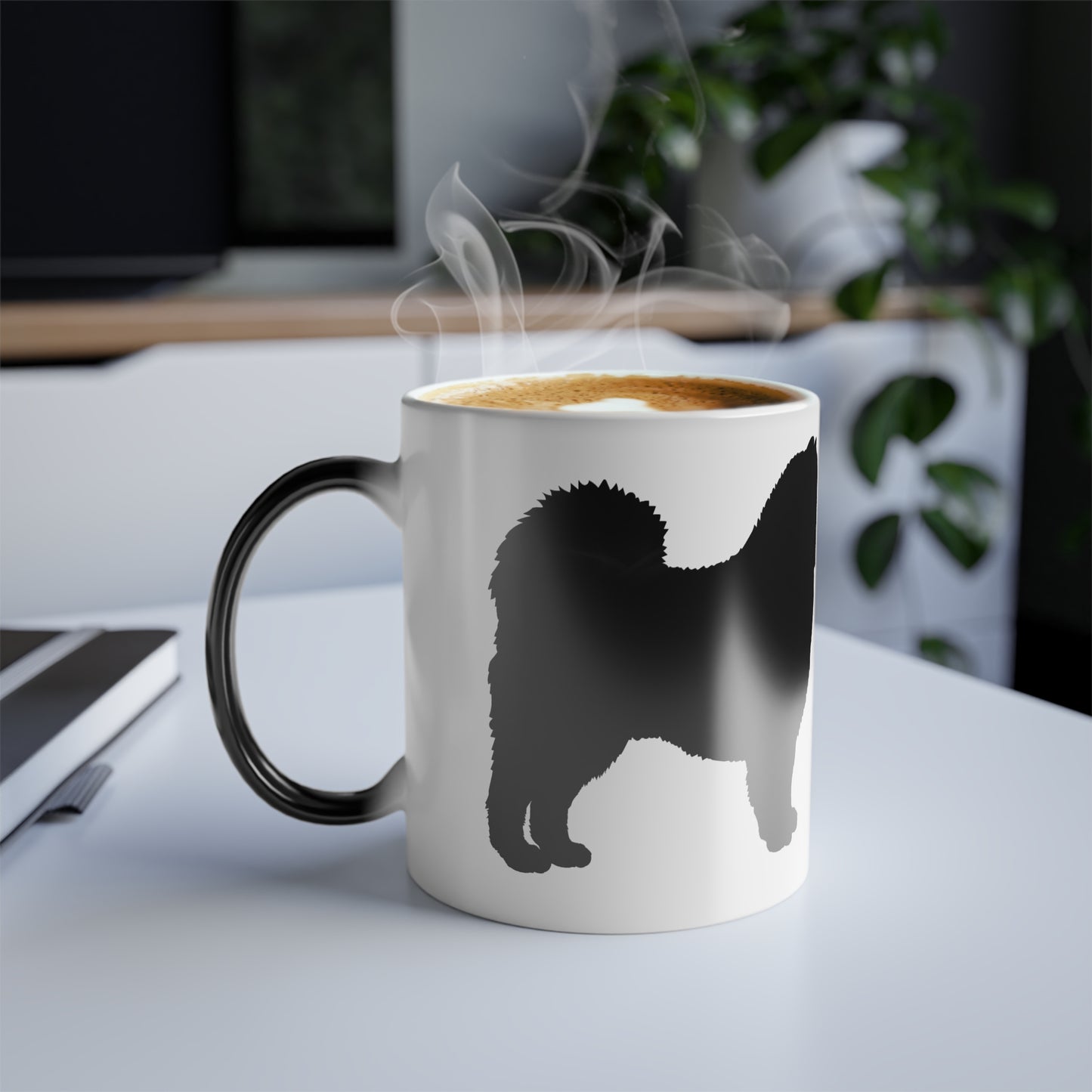 Samoyed Silhouette Color Changing Mug
