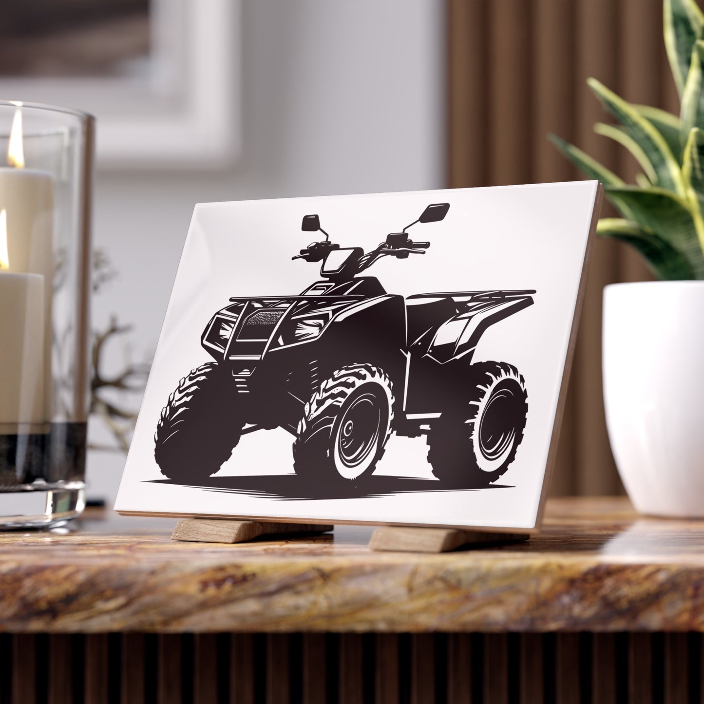 Off The Beaten Path Quad Ceramic Photo Tile