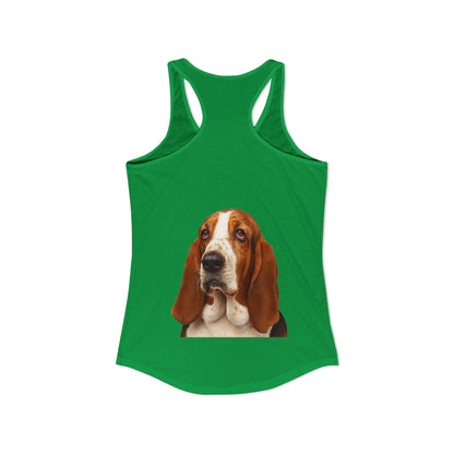 Basset Head Women's Racerback Tank