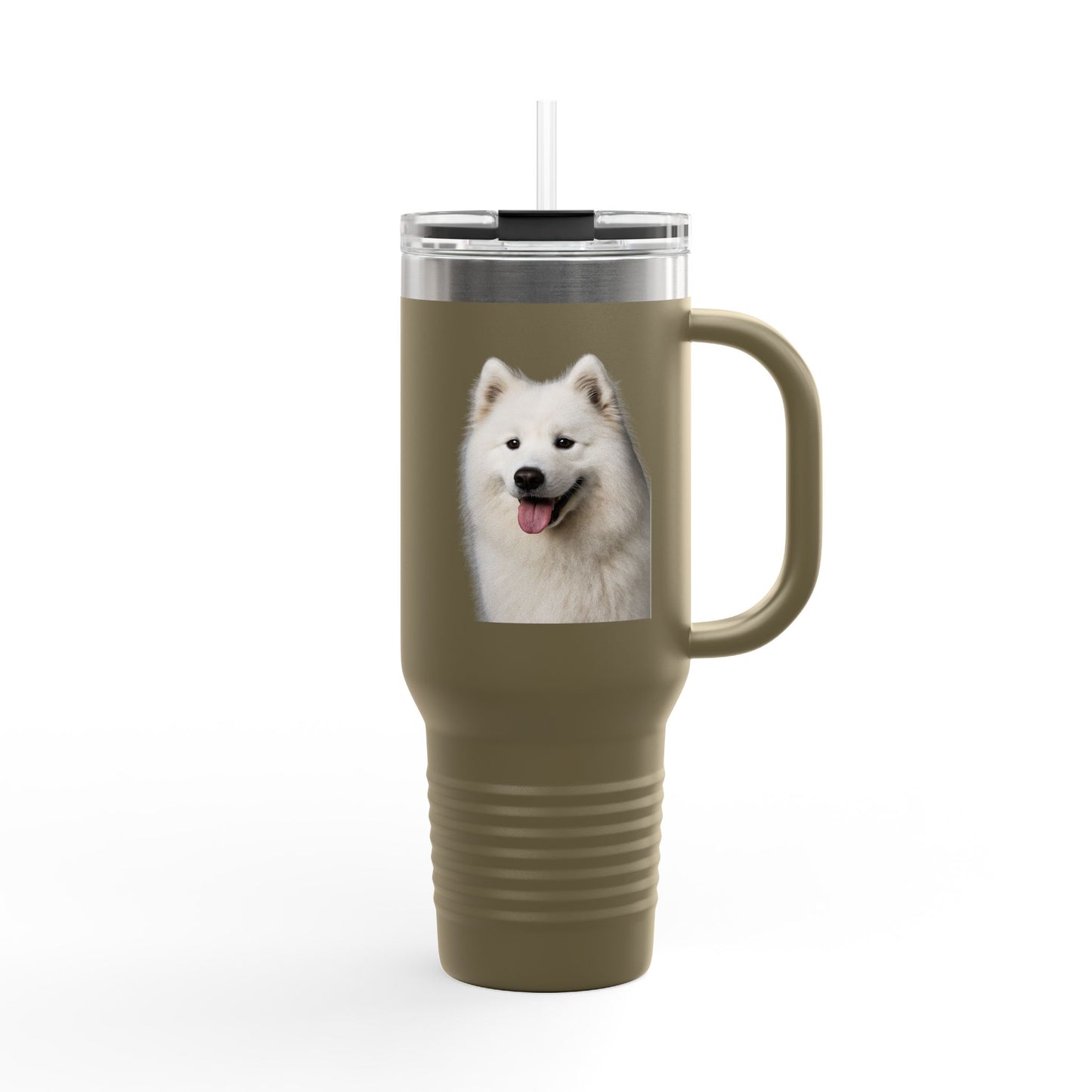 Samoyed Head Insulated Travel Mug