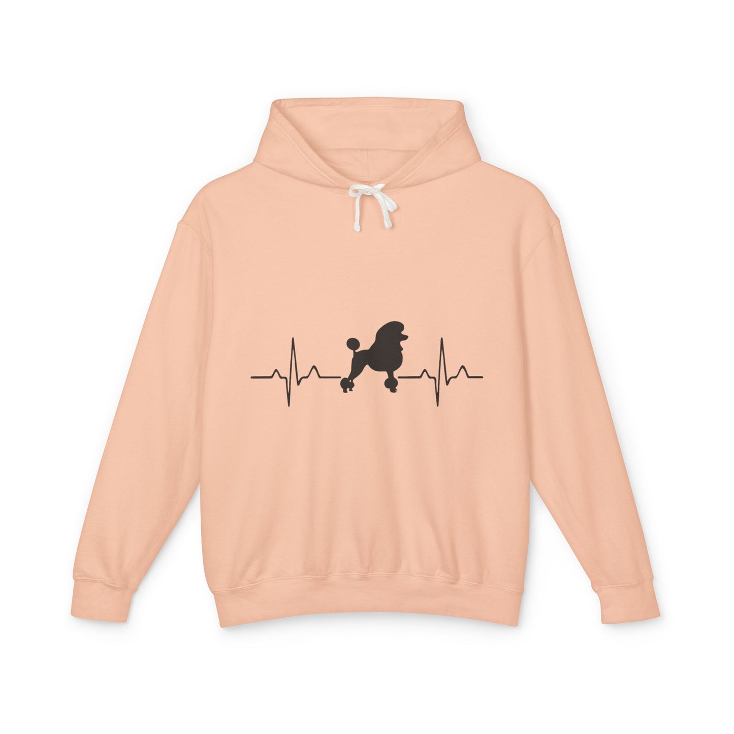 My Heart Beats For Poodles Unisex Lightweight Hoodie