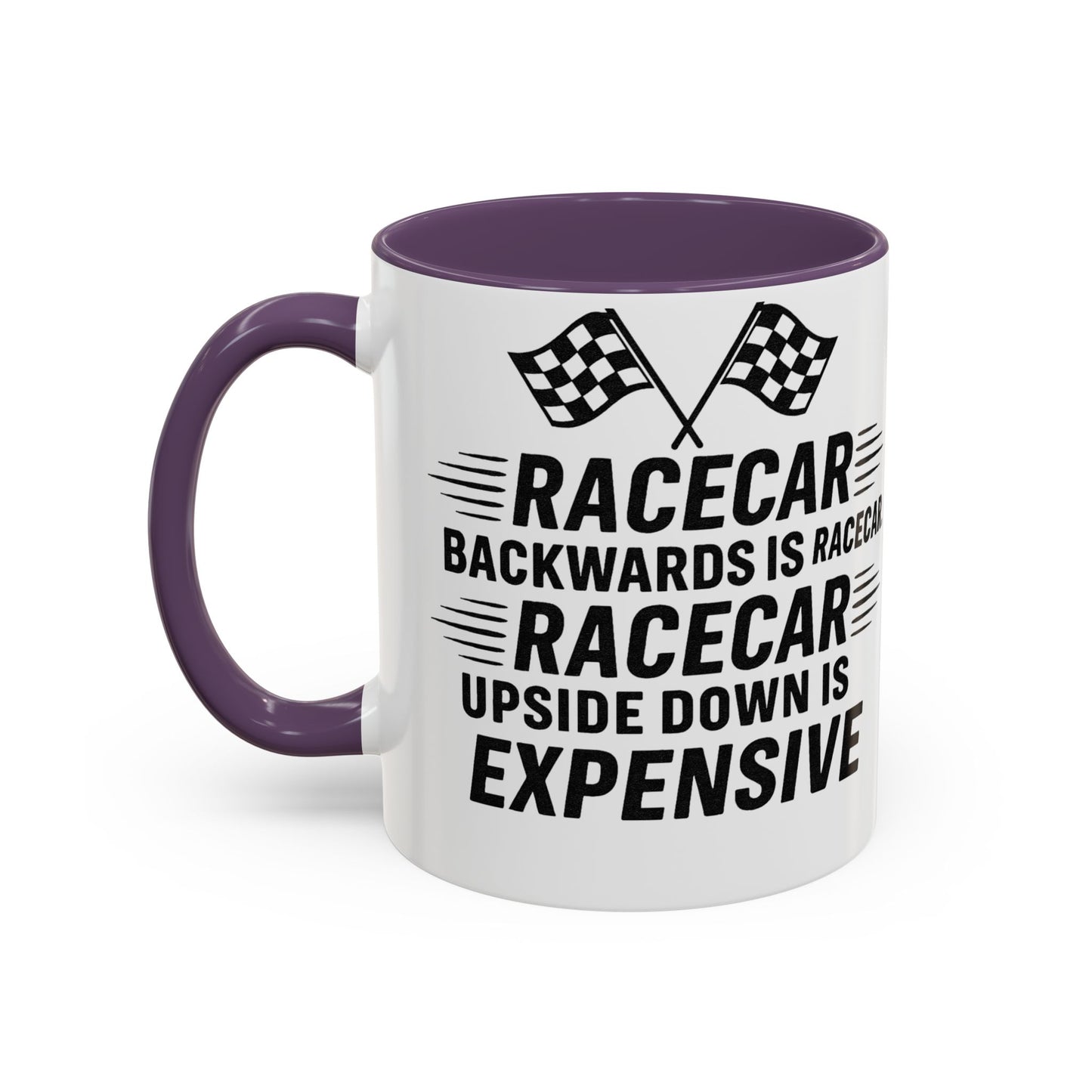 Racecar Backwards 2-Tone Coffee Mug