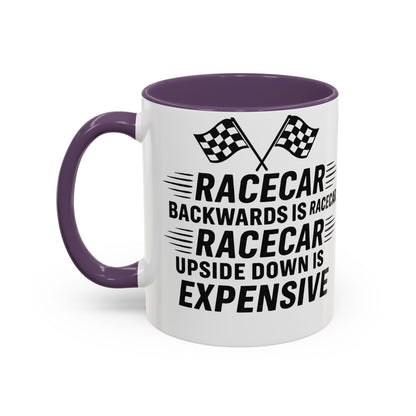 Racecar Backwards 2-Tone Coffee Mug