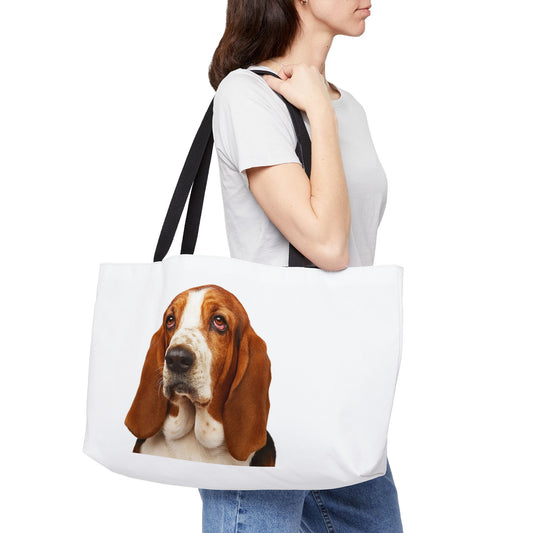 Basset Head Weekender Tote Bag