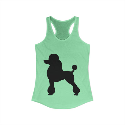 Poodle Silhouette Women's Racerback Tank