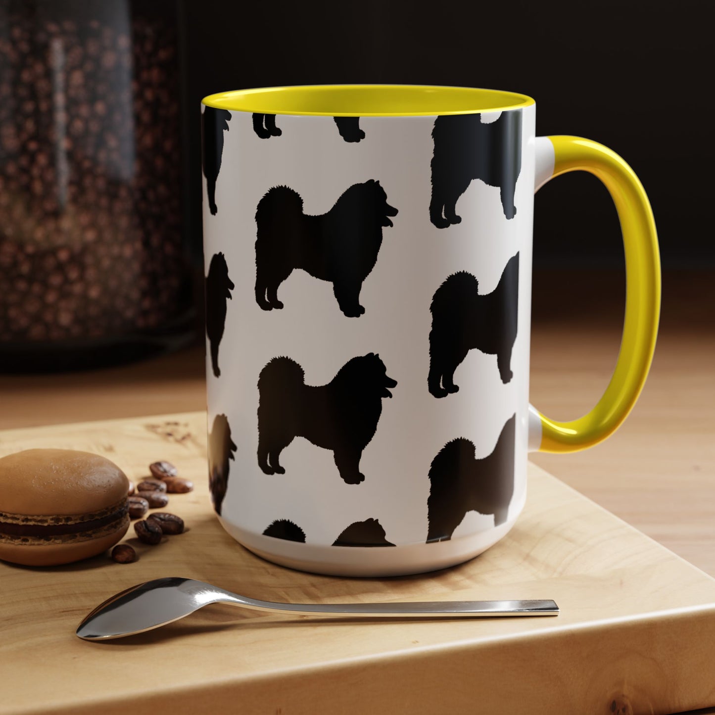 Samoyed Silhouette 2-Tone Coffee Mug