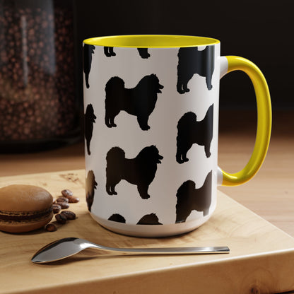 Samoyed Silhouette 2-Tone Coffee Mug