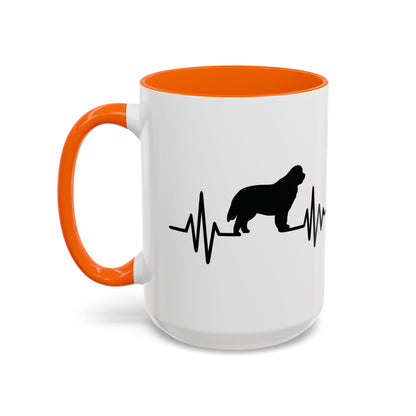 My Heart Beats For Newfies 2-Tone Coffee Mug