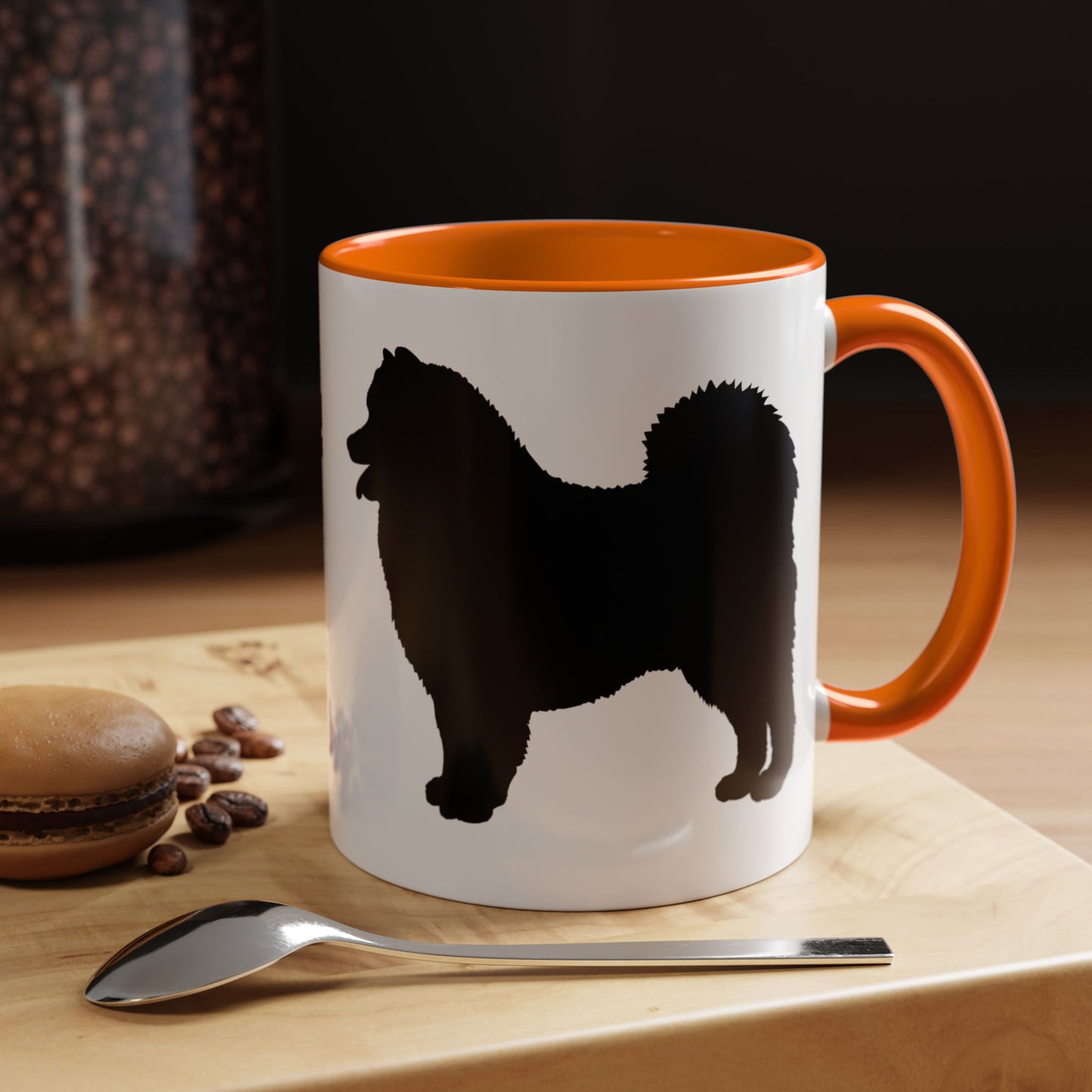 Samoyed Silhouette 2-Tone Coffee Mug